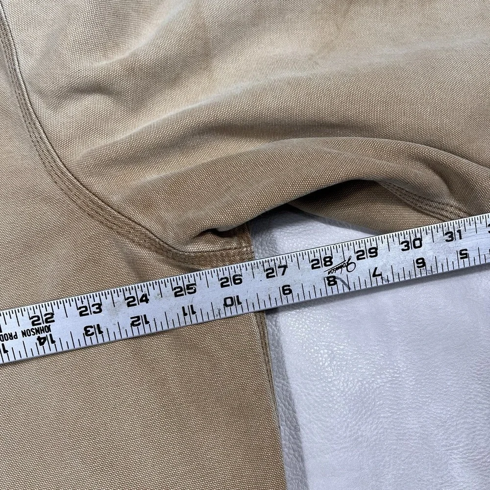 Vintage Carhartt Tan Hooded Jacket Size XL Flannel Lined Active Duck Full Zip
